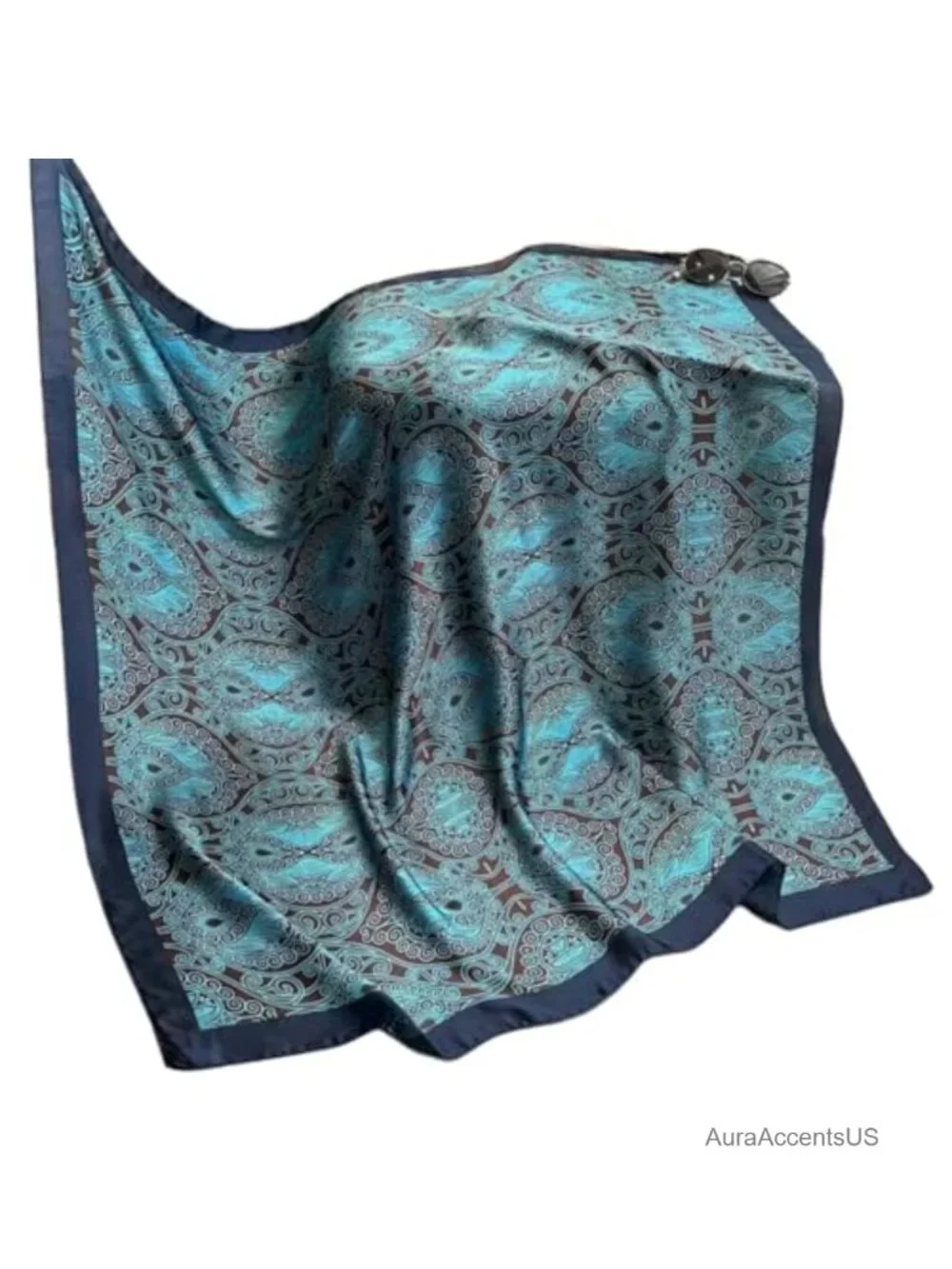XL 43 Inch Square Scarf Polyester Satin Silk Wrap Headscarf Hair Scarf